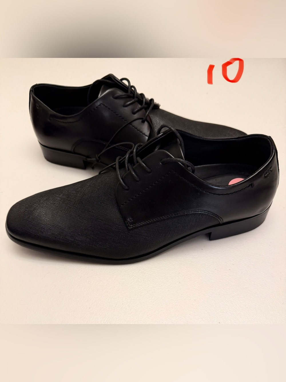 Calvin Klein Black Lace-Up Derby Dress Shoes